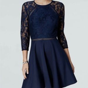 City studios navy blue dress